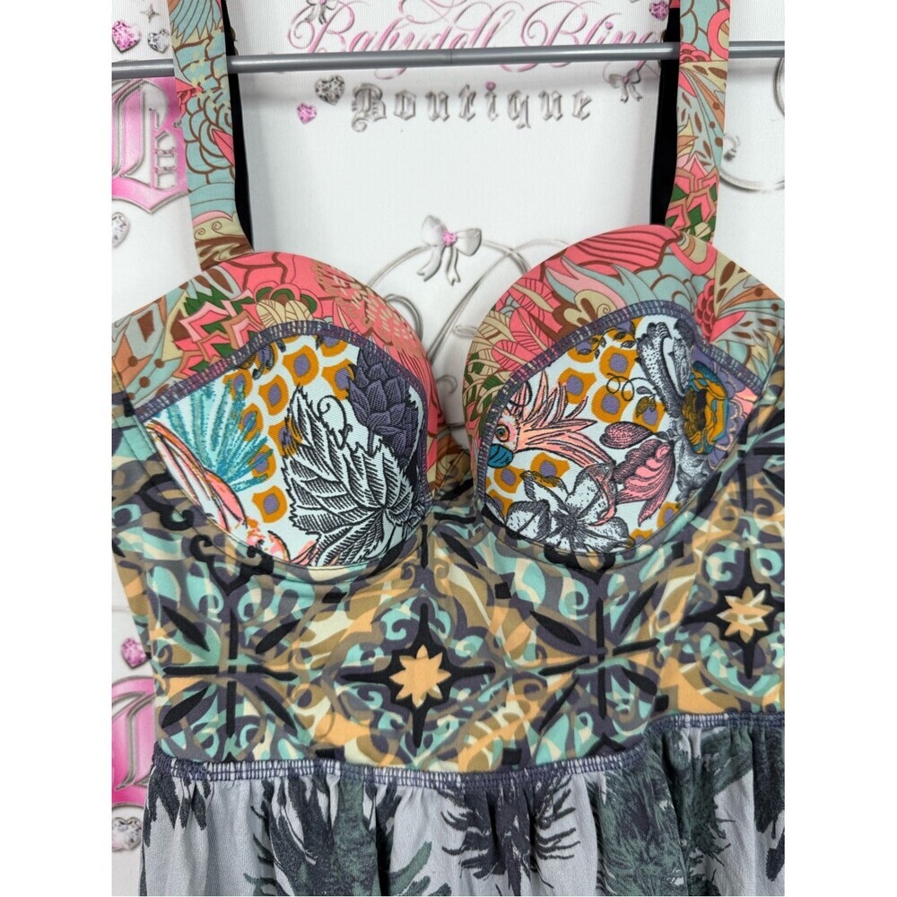 Maaji mini dress Multicolor Bustier Palm-Print Sundress - Picture 4 of 12